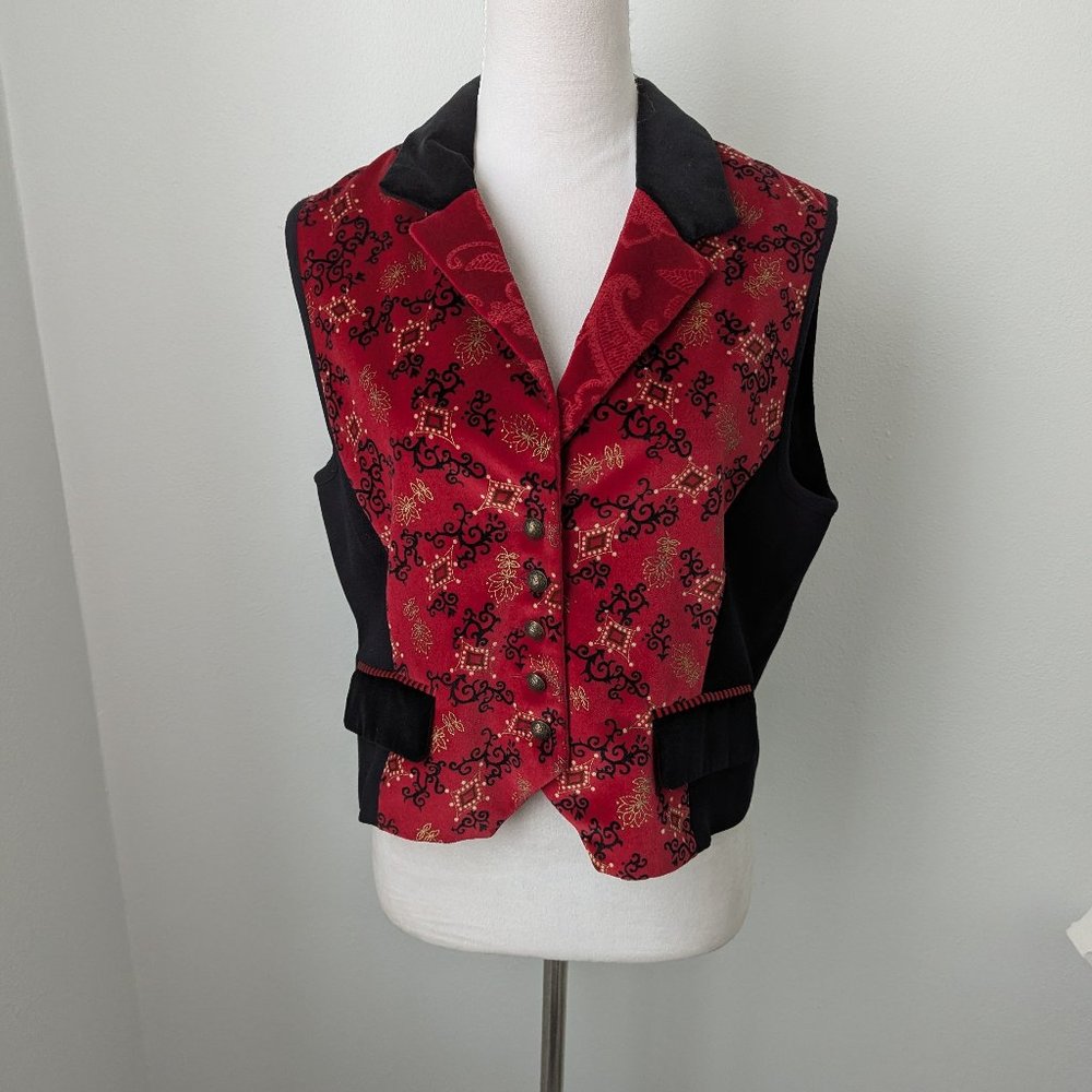 Vintage CanvasBacks Red, Black & Gold Vest, 12P